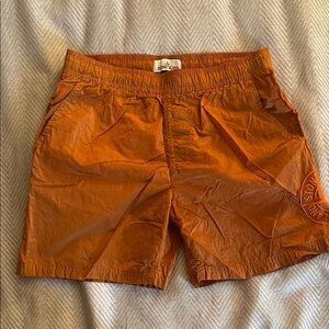 Stone Island Orange Swim Trunks